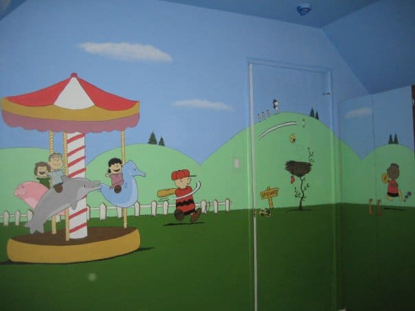 Peanuts bedroom mural