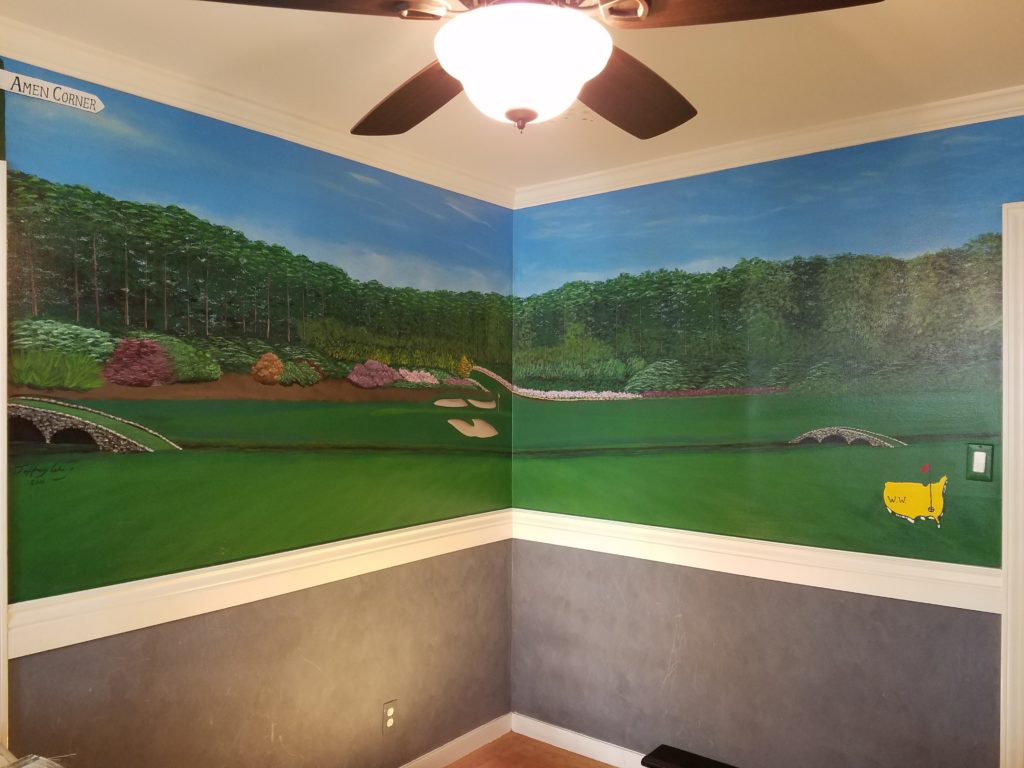 America Corner PGA Augusta Golf Course mural