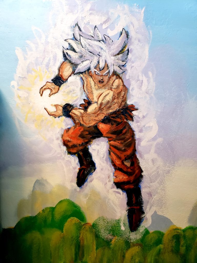 Silver Goku mural